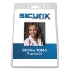 Sicurix Badge Holder, Vertical, 2 3/4 X 4 1/8, Clear, 12/pack