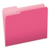 Colored File Folders, 1/3 Cut Top Tab, Letter, Pink/light Pink, 100/box