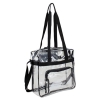 Clear Stadium Approved Tote, 12 X 5 X 12, Black/clear