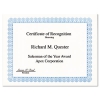 Parchment Paper Certificates, 8-1/2 X 11, Blue Conventional Border, 50/pack