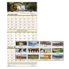 Recycled Scenic Compact Three-month Wall Calendar, 8 X 17, 2017-2019