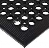 Notrax 504 General-purpose Rubber Beveled Drain-step Anti-fatigue/anti-slip Floor Mat For Wet Areas 3' width X 5' length X 1/2&quot; Thickness Black