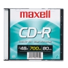 Cd-r Disc, 700mb/80min, 48x, W/slim Jewel Case, Silver