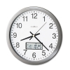 Chronicle Wall Clock With Lcd Inset, 14&quot;, Gray