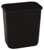 Continental Commercial Rectangular Black Plastic Wastebasket 28 Quart -- 1 Each.