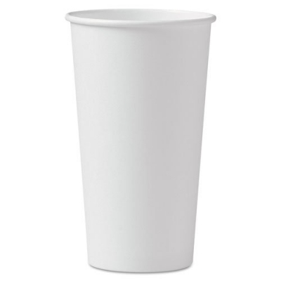 Solo 420w-2050 20 Oz. White Paper Hot Cup Nohandle Singlepoly (600-pack)