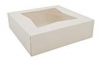 Southern Champion Tray 24133 White Paperboard Window Bakery Box 9&quot; Length X 9&quot; Width X 2-1/2&quot; Height (case Of 200)