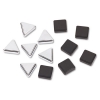 Metallic Magnets, Magnetic, Black; Silver, 12/pack