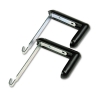 Adjustable Cubicle Hangers, 1 1/2&quot; - 3&quot; Panels, Aluminum/black, 2/set