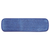 Microfiber Wet Room Pad, Split Nylon/polyester Blend, 18&quot;, Blue, 12/carton