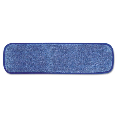 Microfiber Wet Room Pad, Split Nylon/polyester Blend, 18", Blue, 12/carton