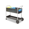 Scoot Mail Cart, One-shelf, 22-1/2w X 39-1/2d X 40-3/4h, Black/silver