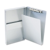 Snapak Aluminum Side-open Forms Folder, 3/8&quot; Clip, 5 2/3 X 9 1/2 Sheets, Silver