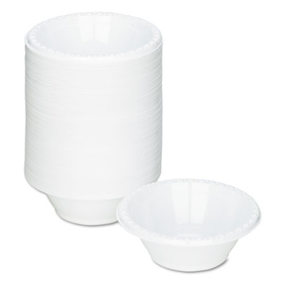 Plastic Dinnerware, Bowls, 5oz, White, 125/pack
