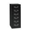 Six-drawer Multimedia Cabinet For 6 X 9 Cards, 21-1/4w X 52h, Black