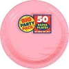New Pink Paper Plate 300 Per Case Inner Pack 50/pack 6 Packs/c