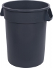 32 Gal Round Trash Can Gray