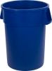 44 Gal Round Trash Can Blue