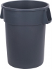 44 Gal Round Trash Can Gray
