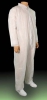 Xl White Polypropylene Coveralls With Zipper Front  open Wrists And Ankles