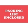 #dl1110  2 X 3&quot;  &quot;packing  list Enclosed&quot; Label