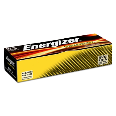  battery 9 Volt  energizer 12/box 6 Boxes Per Master Case Alkaline