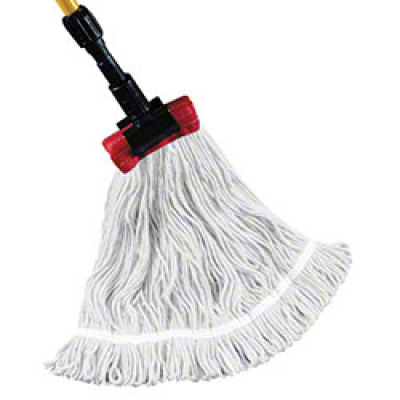 Medium White Looped End Wet Mop 12/case With 5