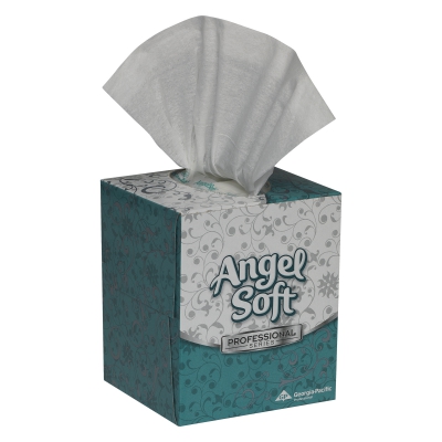 Angel Soft Professional Series® White Premium Facial Tissue, Cube Box