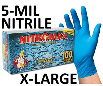 Nitromax Exam Glove Nitrile 5 Mil Xlarge Powder Free