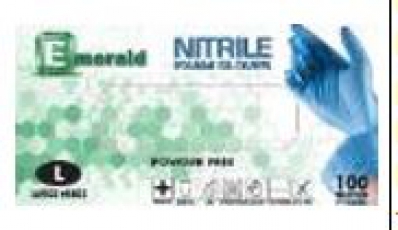 Emerald Powder-free Nitrile Exam Gloves – 3.5 Mil - Large 100/bx 10bx/cs