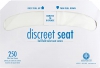 Hospeco Discreet Seat Half-fold Toilet Seat Covers (20 Packs Of 250) - Ds-5000,white