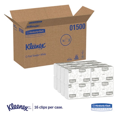 Kleenex® C-fold Paper Towels, 10 1/8 X 13 3/20, White, 150/pack, 16 Packs/carton