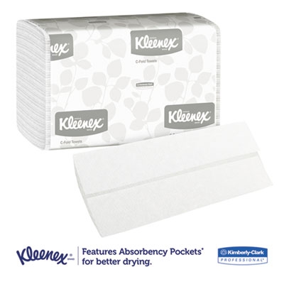 Kleenex® C-fold Paper Towels, 10 1/8 X 13 3/20, White, 150/pack, 16 Packs/carton