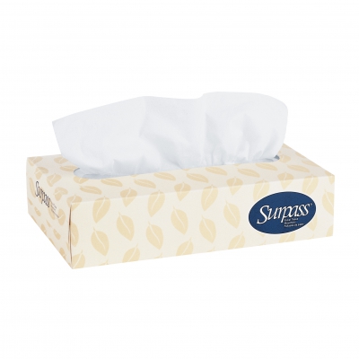 Surpass* Facial Tissue 100 Tissues Per Box  30bx/cs