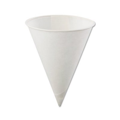 Rolled-rim Paper Cone Cups, 4oz, White, 200 Per Bag (case Of 25 Bags)