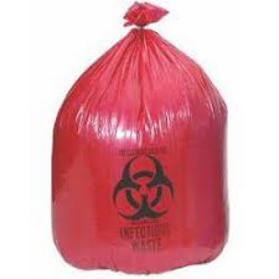 Rollpak Biohazard Lldpe Waste Disposable Bag, Qty 25 Bags, 7-10 Gallon Capaci...