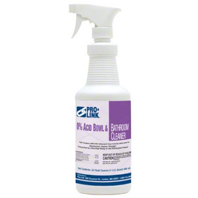 Pro-link® 0% Acid Bowl & Bathroom Cleaner - Qt. 
