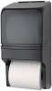 Palmer Fixture Rd0025-01 Two-roll Standard Tissue Dispenser, Dark Translucent