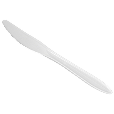 Medium Weight Plastic Knife White Bulk 1000/cs