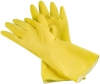 Large Flock Lined Yellow Latex Glove 302