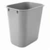 Rubbermaid Commercial Fg295500gray Lldpe Rectangular Small Deskside Trash Can 13-5/8-inch Gray