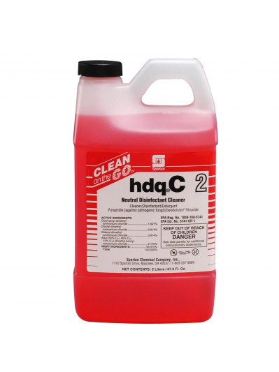 Hdqc2 #2 Neutral Cleaner And Disinfectant 2 Liter 4/cs Concentrate For Clean On The Go Dispensing System