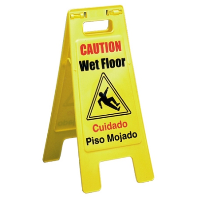 Wet Floor Sign English And Spanish 