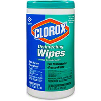 Clorox® Disinfecting Wipes, Fresh Scent, 75 Count Canister