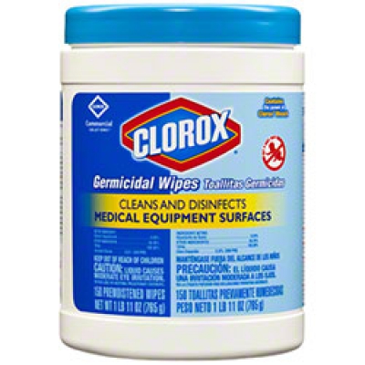 Clorox Healthcare® Bleach Germicidal Wipes, 150 Count Canister, Intended For Use In A Commercial Setting
