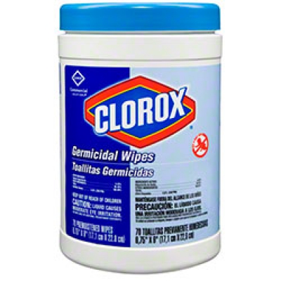 Clorox Healthcare® Bleach Germicidal Wipes, 70 Count Canister, Intended For Use In A Commercial Setting