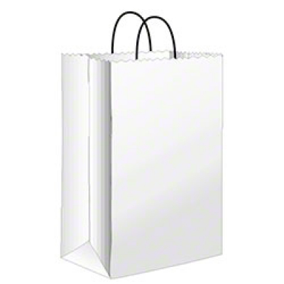 Duro White Shopping Bag - 13" X 6" X 15 3/4" Traveler