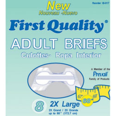 Prevail  bariatric Size Xxl Briefs Ultrimate Absorbency,  12 Per Pack, 6 Packs Per Case