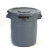 Rubbermaid Commercial Fg261000gray Brute Heavy-duty Round Waste/utility Container, 10-gallon, Gray