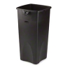Rubbermaid Commercial Fg356988bla Square 23-gallon Untouchable Trash Can, Black